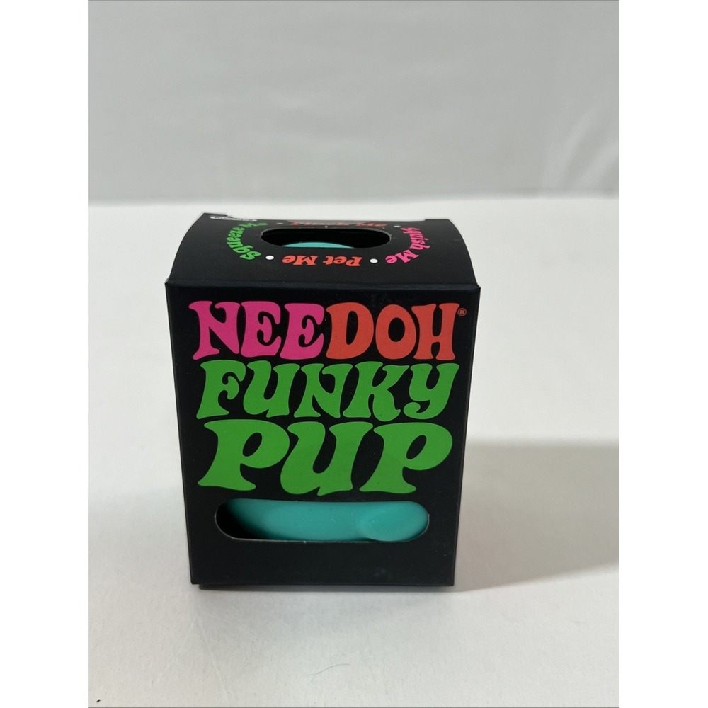 Authentic NEEDOH Funky Pup Puppy DOG Nee Doh Stress Ball SQUISHY Fidget Teal